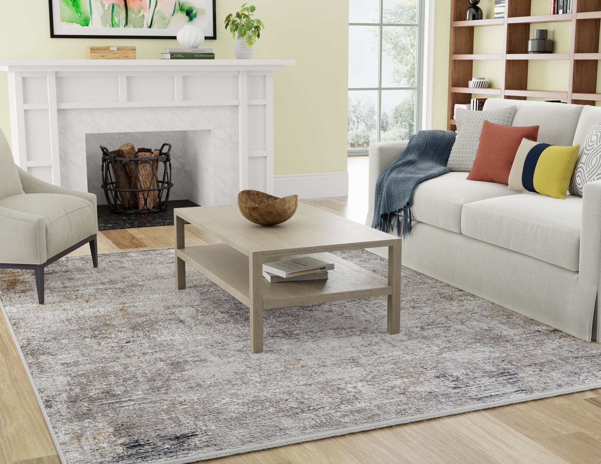Feizy Cadiz 3892F Light Gray Ivory Modern/Industrial/Luxury & Gla