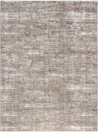 Nourison Home Sustainable Trends SUT06 Ivory Mocha Contemporary Power-loomed Rug