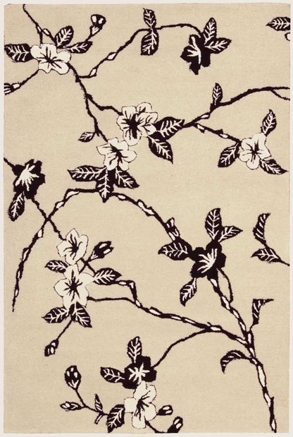 Nourison Home Modern Elegance LH08 Black White Transitional Tufted Rug