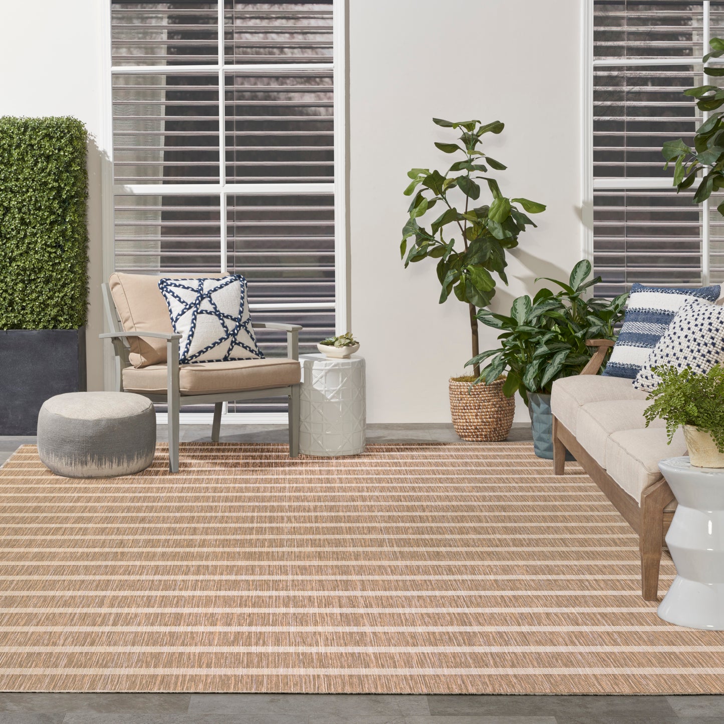 Nourison Home Positano  Beige Ivory  Contemporary