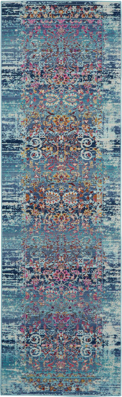 Nourison Home Vintage Kashan VKA02 Blue Traditional Power-loomed Rug