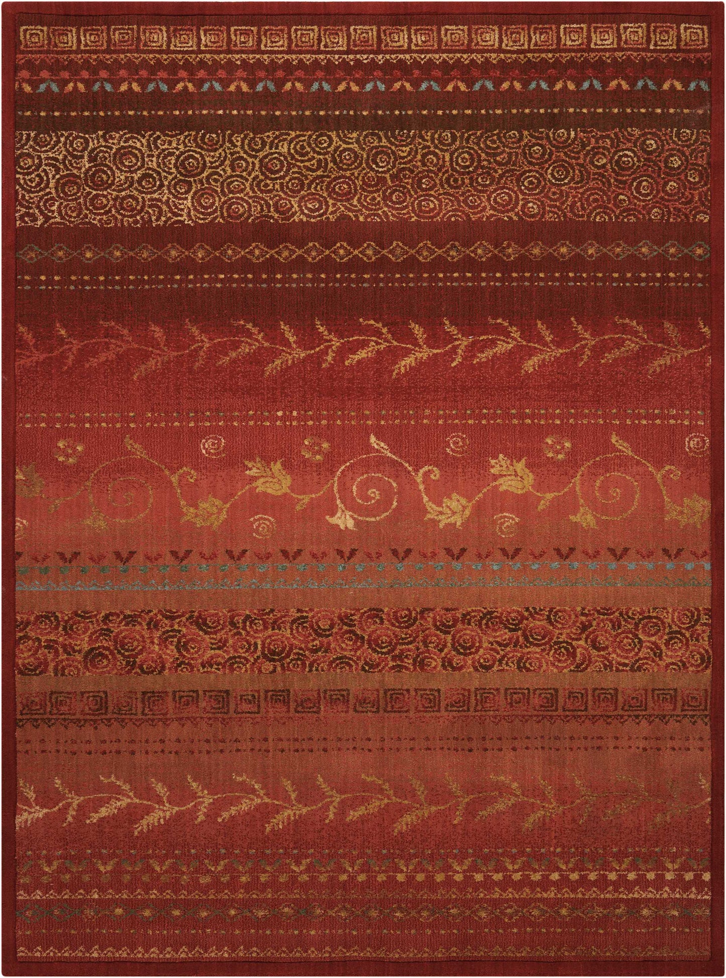 Nourison Home Radiant Impression  Crimson  Traditional