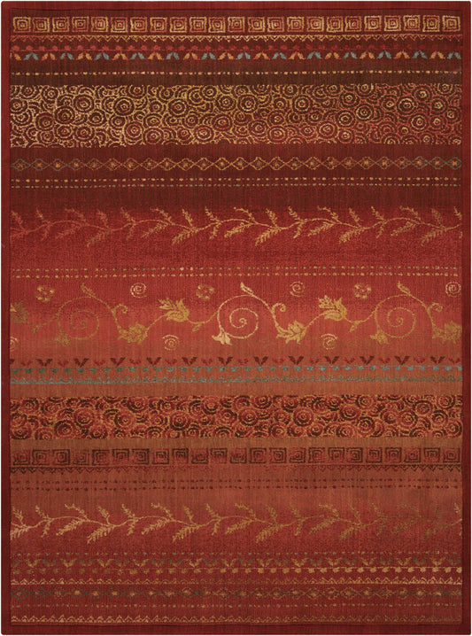 Nourison Home Radiant Impression  Crimson  Traditional