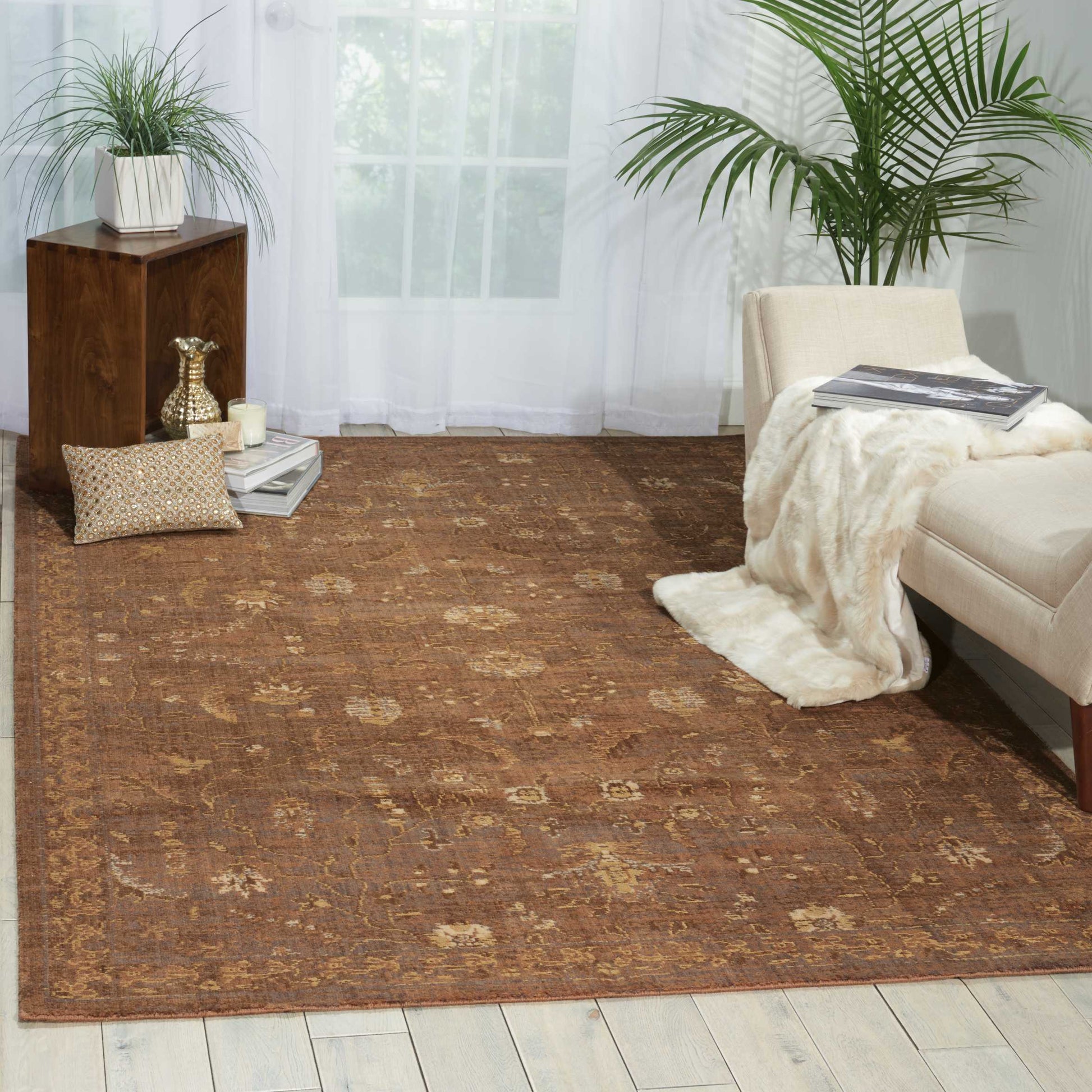 Nourison Home Silk Elements  Cocoa  Traditional