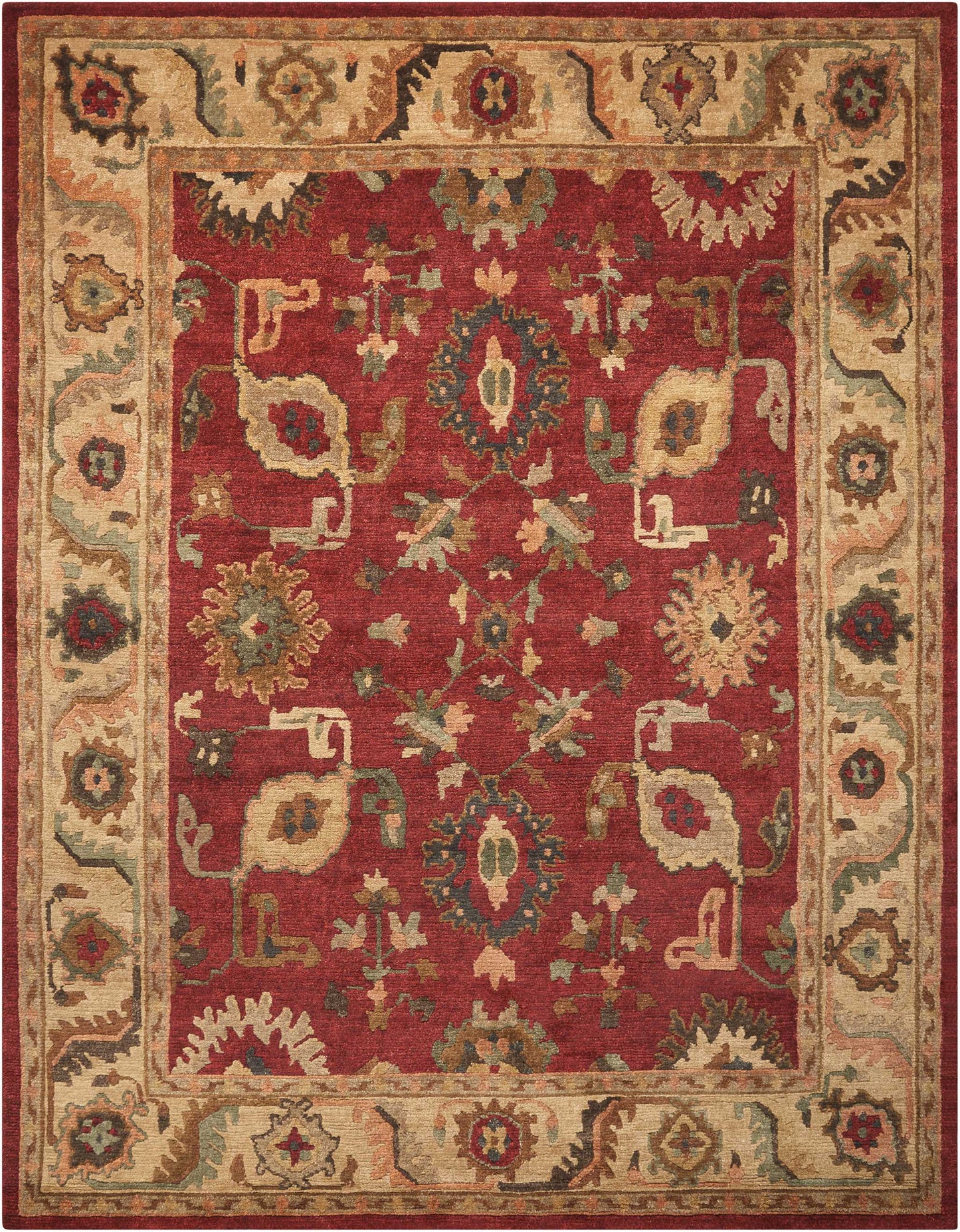 Nourison Home Tahoe TA08 Red Traditional Knotted Rug