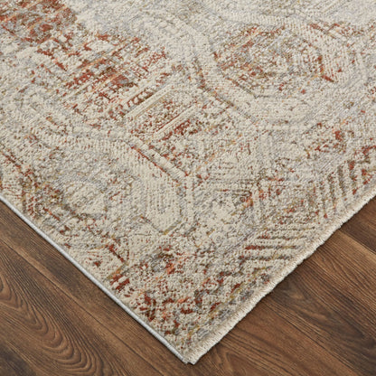 Feizy Kaia 39GKF Gray Rust Transitional/Casual/Vintage Machine Woven Rug - Rugs - Feizy - Atlanta Designer Rugs