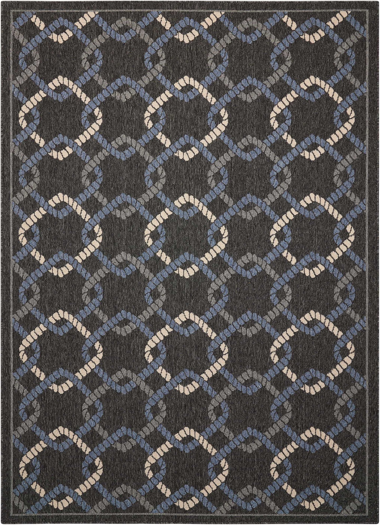 Nourison Home Caribbean CRB16 Charcoal Transitional Power-loomed Rug