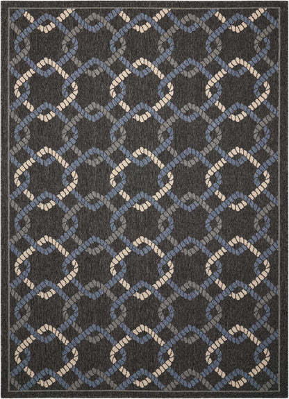 Nourison Home Caribbean CRB16 Charcoal Transitional Power-loomed Rug