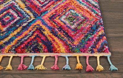 Nourison Home Nomad  Red Multicolor  Transitional