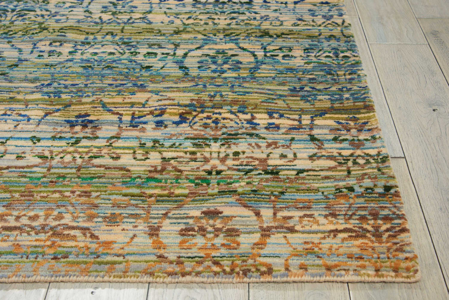 Nourison Home Rhapsody  Beige Blue  Transitional