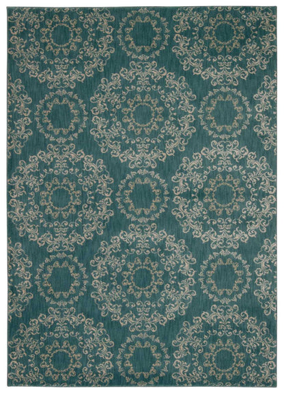 Nourison Home Tranquility TNQ03 Aqua Transitional Power-loomed Rug