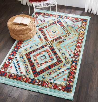 Nourison Home South Western  Aqua  Transitional
