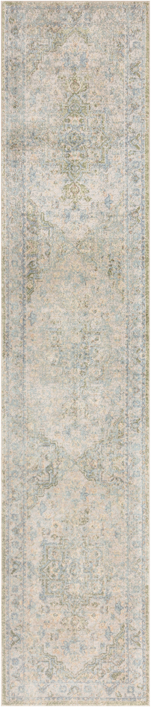 Nourison Home Astra Machine Washable ASW12 Blue Green Traditional Power-loomed Rug
