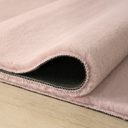Nourison Home Soft Plush Rabbit Fur  Lavender  Contemporary