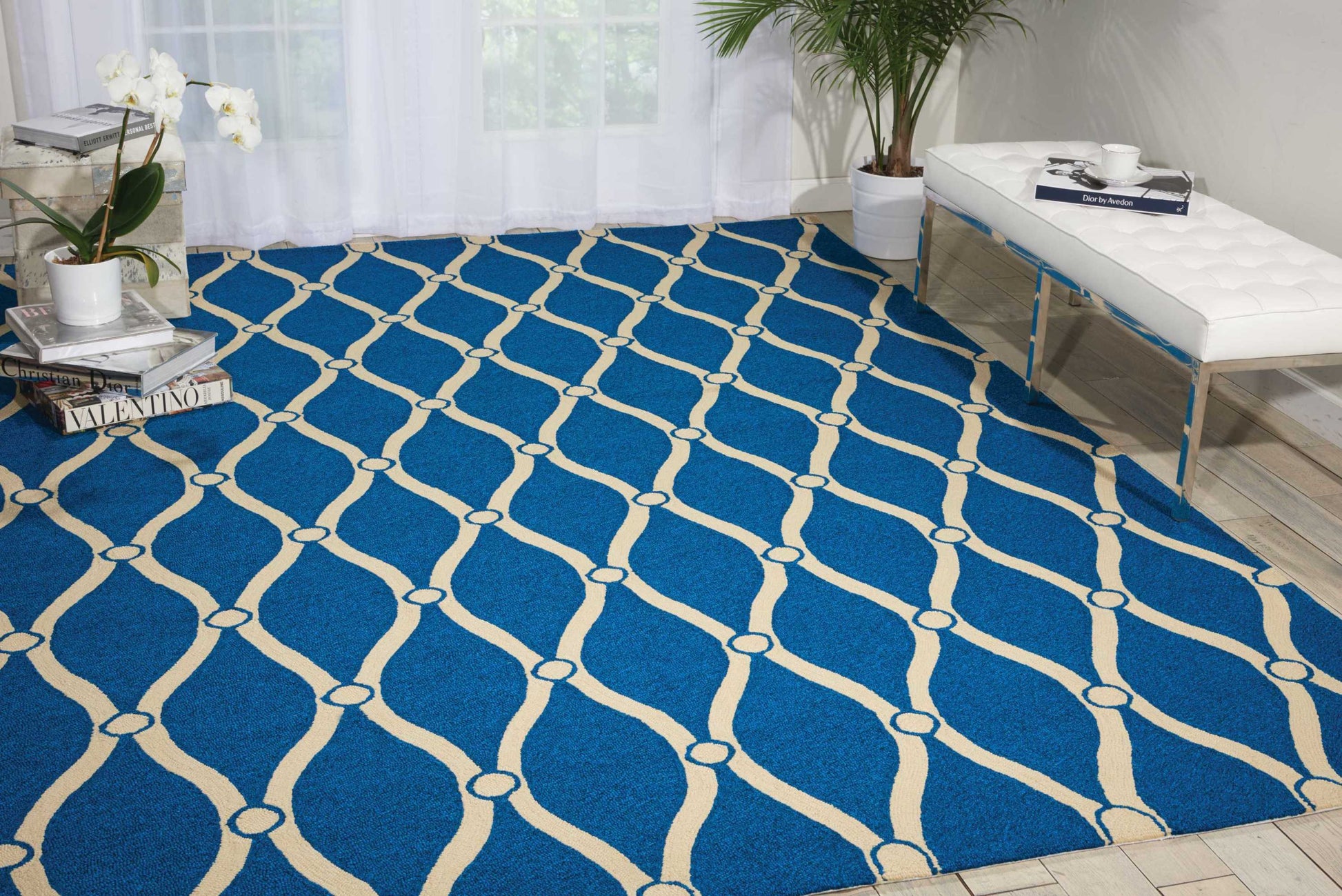 Nourison Home Portico  Navy  Contemporary