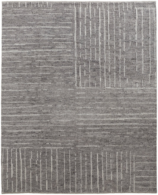 Feizy Alford 6913F Charcoal Modern/Mid-Century Modern/Indu Hand Knotted Rug