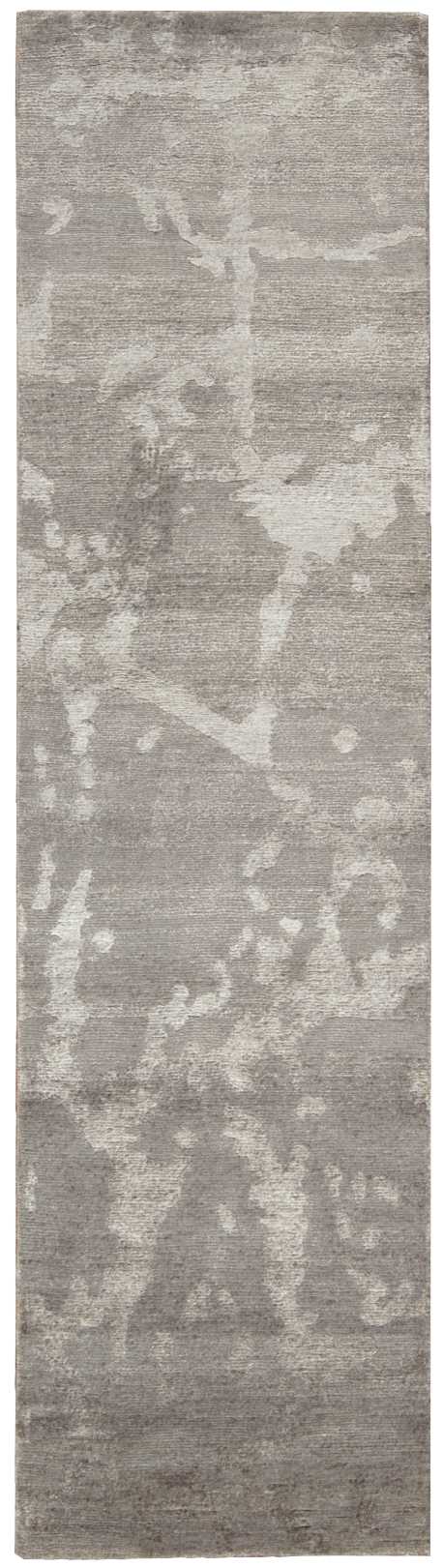 Nourison Home Silk Shadows SHA02 Silver Contemporary Knotted Rug