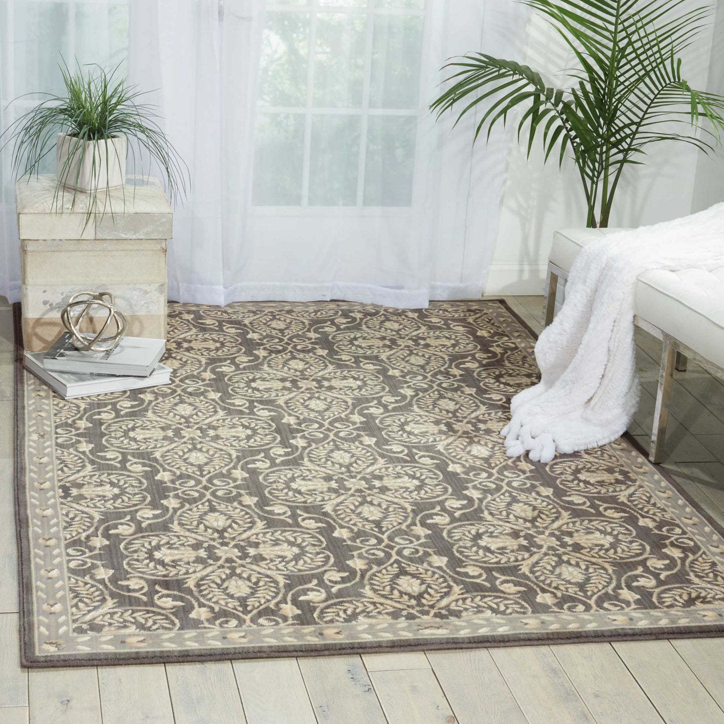 Nourison Home Riviera  Graphite  Traditional