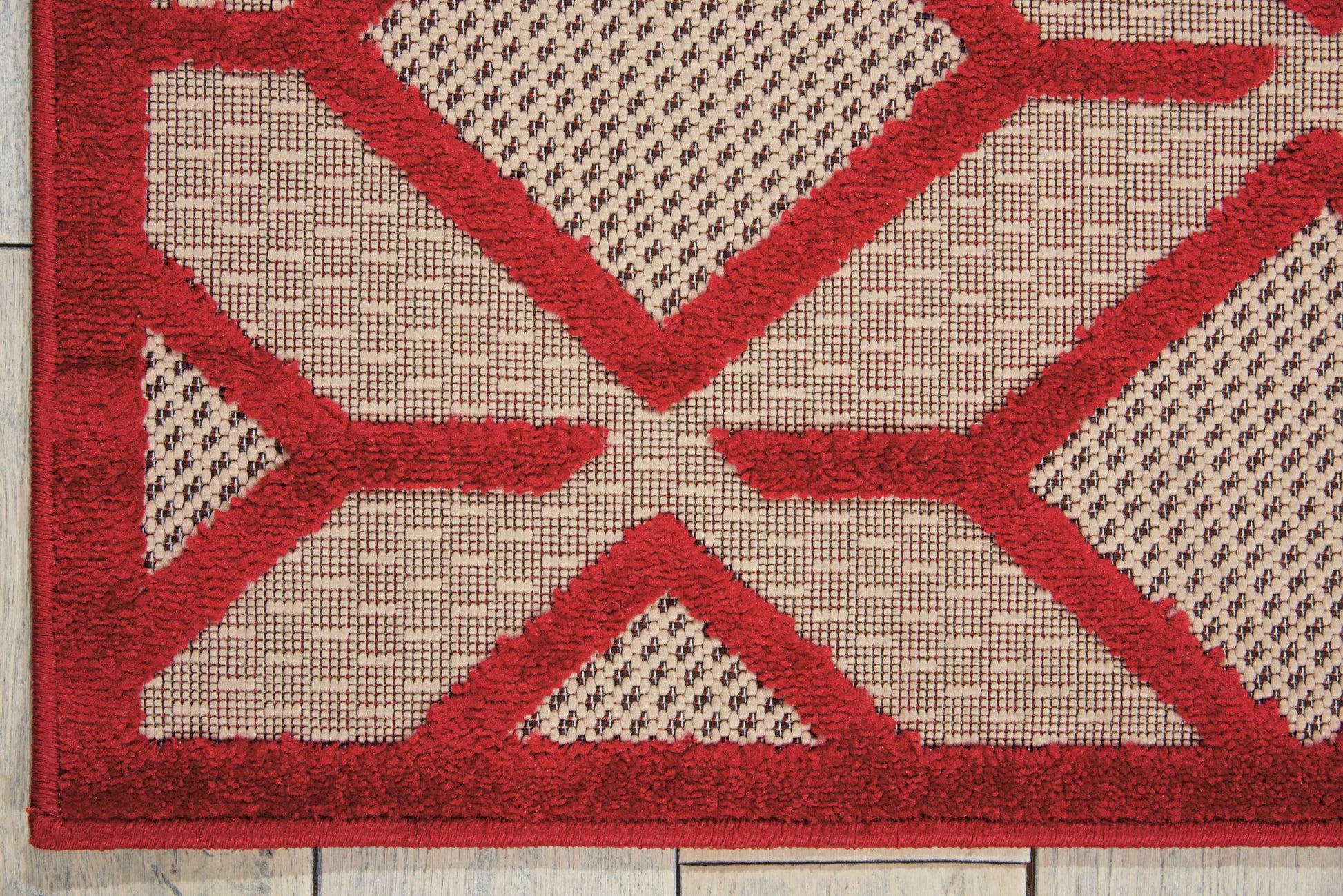 Nourison Home Aloha  Red  Contemporary