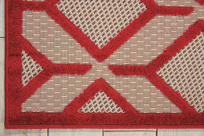 Nourison Home Aloha  Red  Contemporary