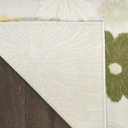 Nourison Home Aloha  Ivory Green  Contemporary