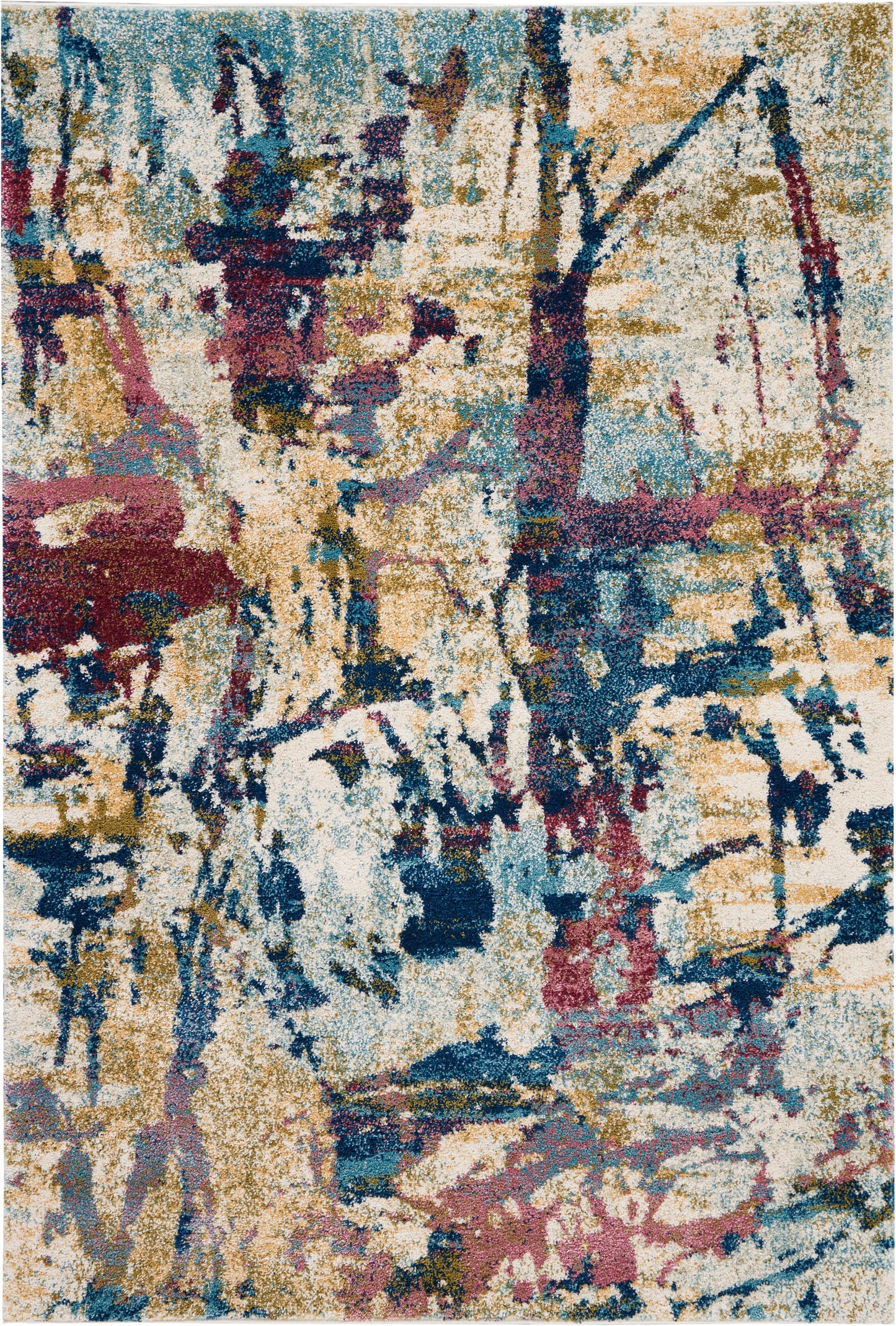 Nourison Home Fusion FSS10 Cream Multicolor Contemporary Power-loomed Rug