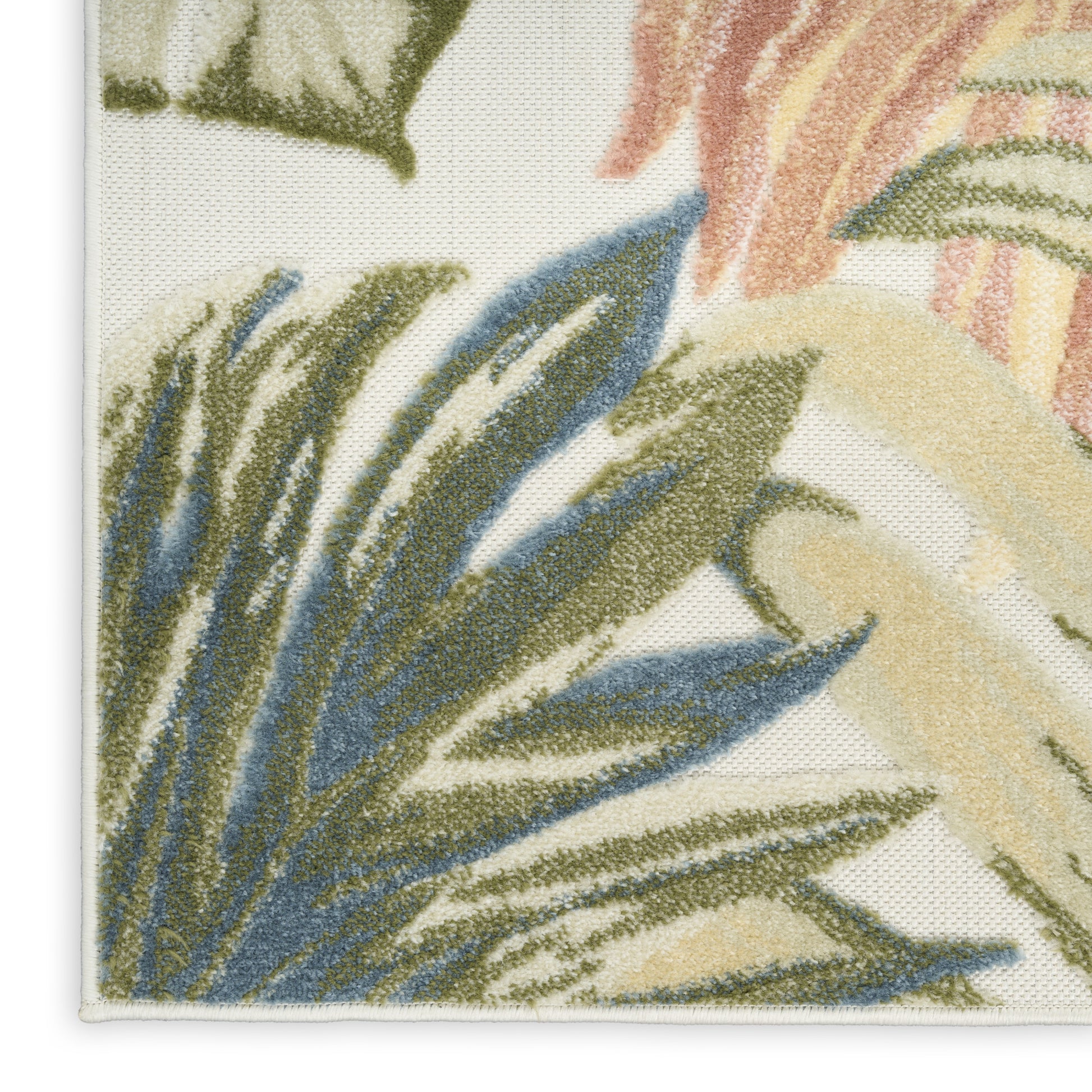 Nourison Home Aloha  Ivory Green  Contemporary