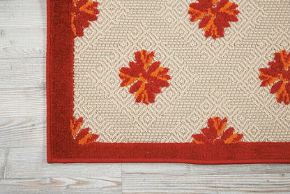 Nourison Home Aloha  Red  Contemporary