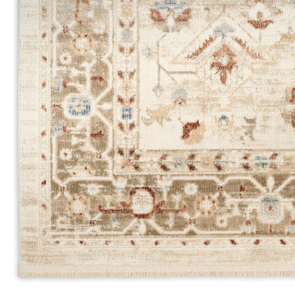 Nourison Home Pardis  Ivory Taupe  Traditional
