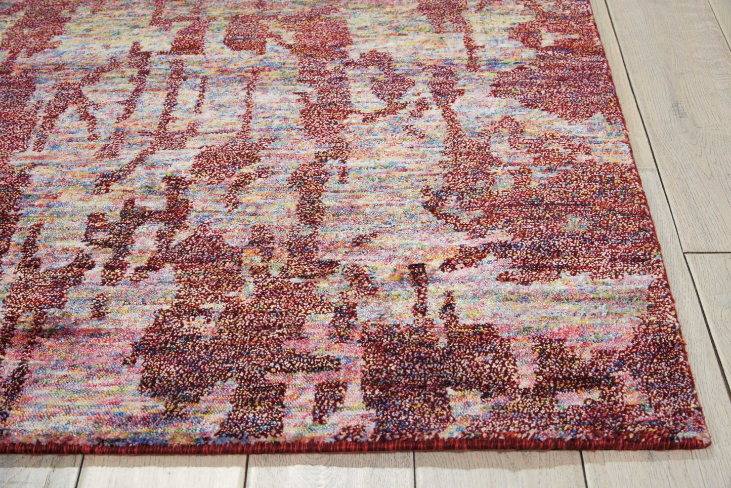 Nourison Home Silk Shadows  Wine  Transitional