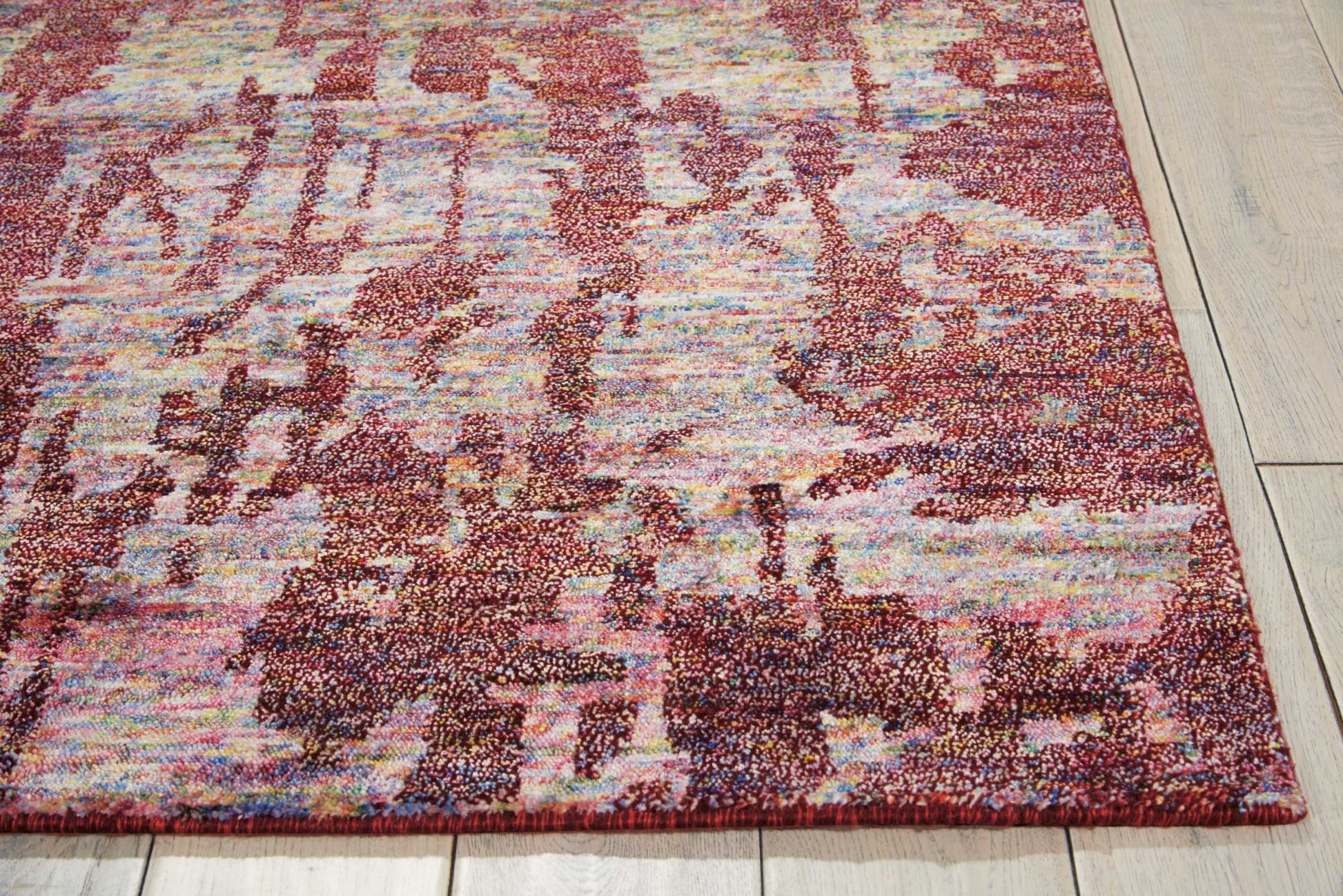Nourison Home Silk Shadows  Wine  Transitional
