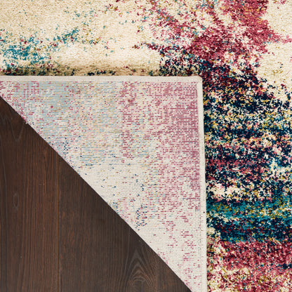 Nourison Home Fusion  Cream Multicolor  Contemporary