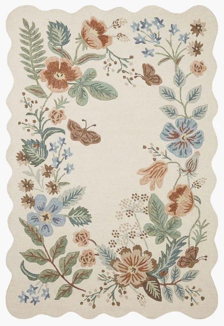 Rifle Paper Co. x Loloi Silhouette SIH-02 Cream Contemporary Hooked Rug