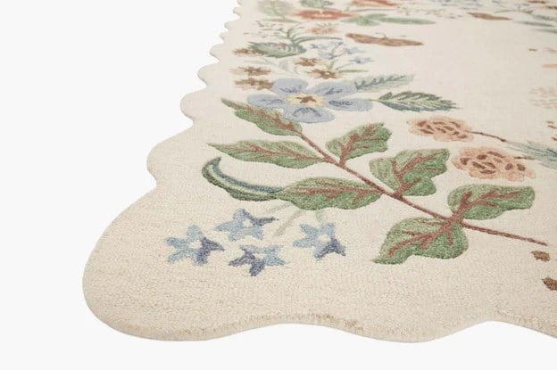 Rifle Paper Co. x Loloi Silhouette SIH-02 Cream Contemporary Hooked Rug