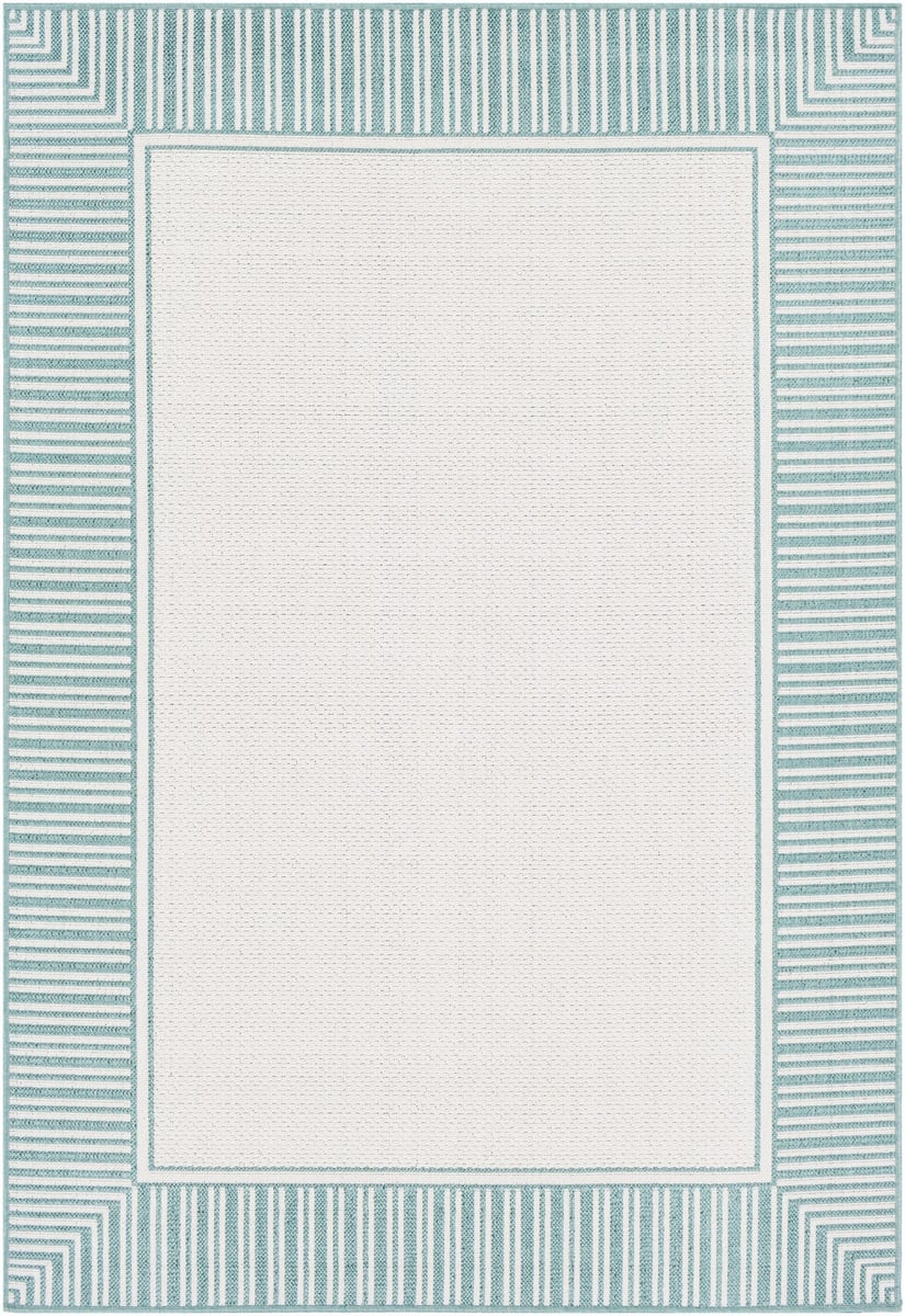 Surya Alfresco ALF-9680 Teal Cottage Machine Woven Rug