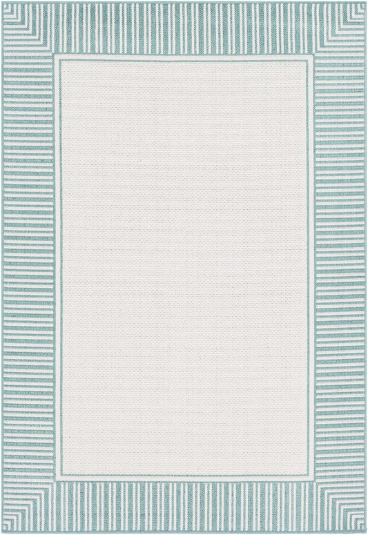 Surya Alfresco ALF-9680 Teal Cottage Machine Woven Rug
