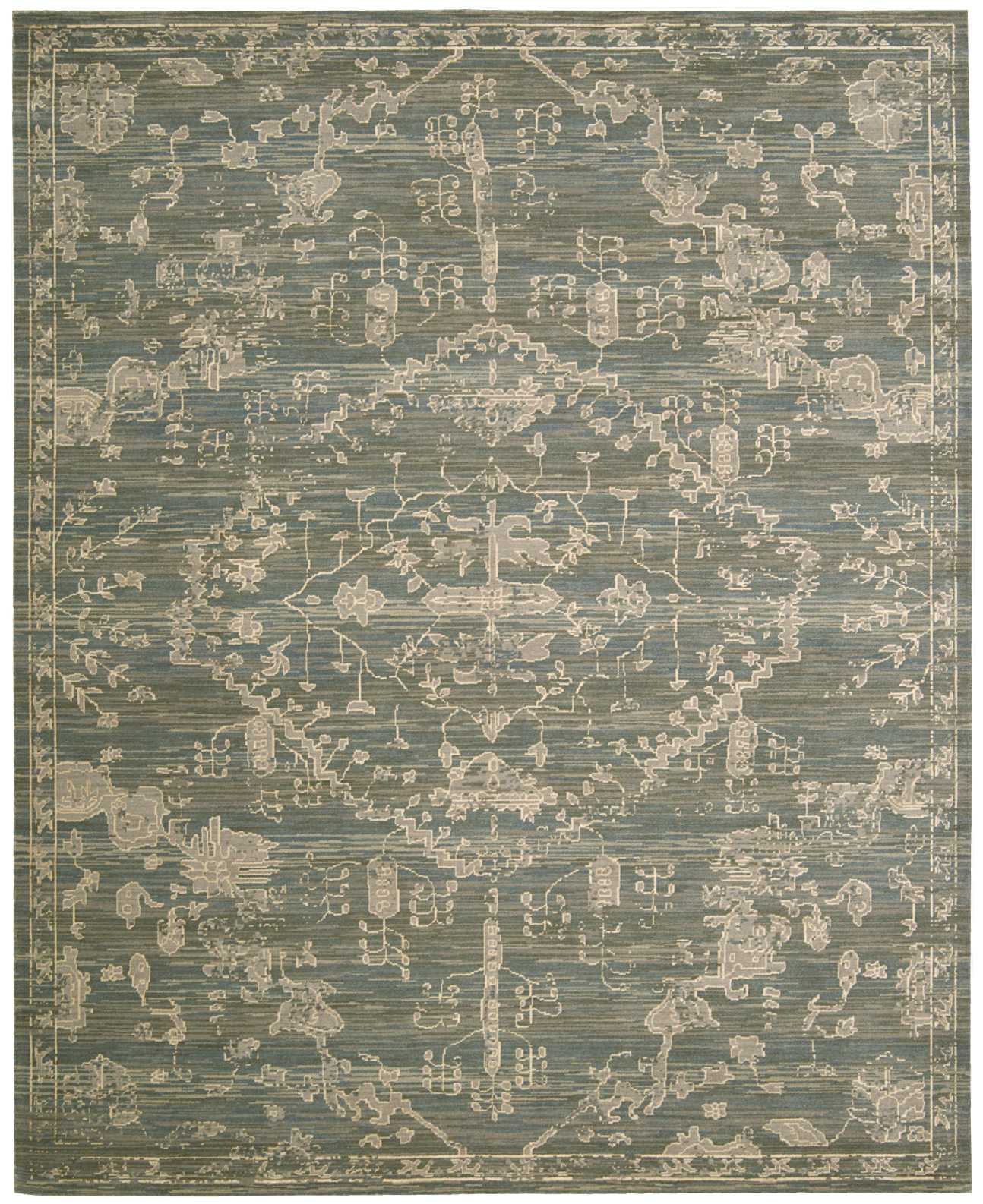 Nourison Home Silk Elements SKE30 Azure Traditional Loomed Rug