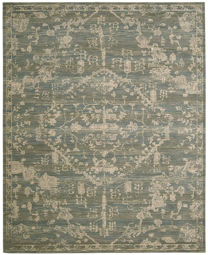 Nourison Home Silk Elements SKE30 Azure Traditional Loomed Rug
