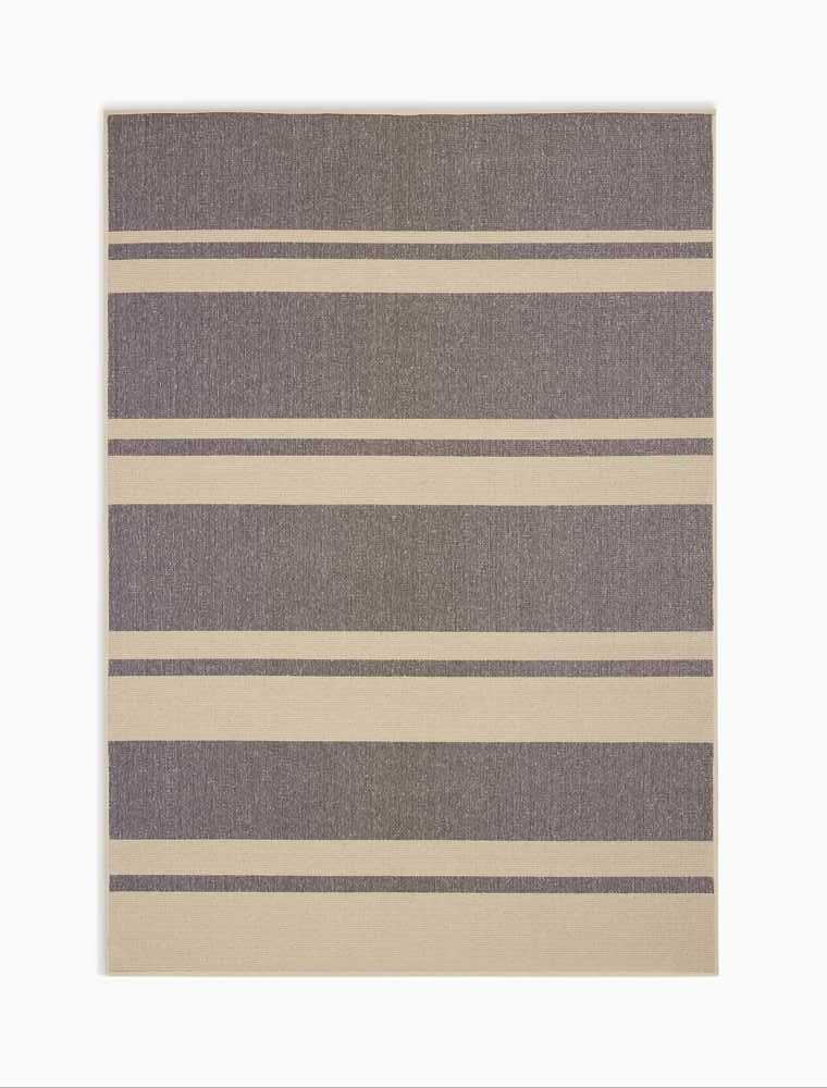 Calvin Klein San Diego CK730 Beige Black Contemporary Flat Weave Rug