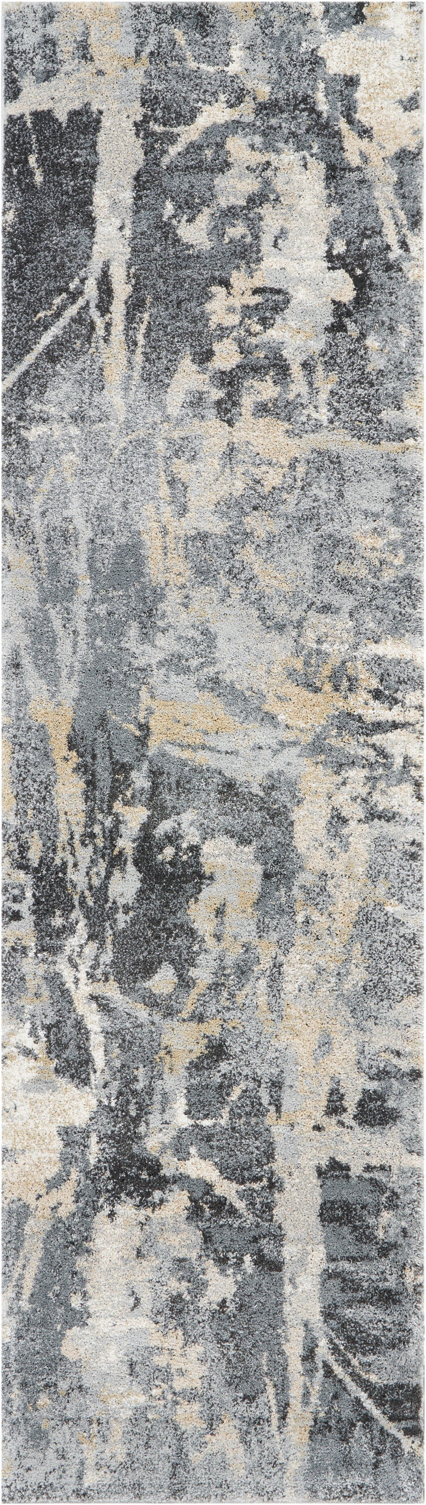 Nourison Home Fusion FSS10 Grey Contemporary Power-loomed Rug