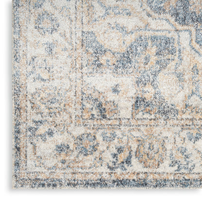 Nourison Home Astra Machine Washable  Grey Blue  Traditional