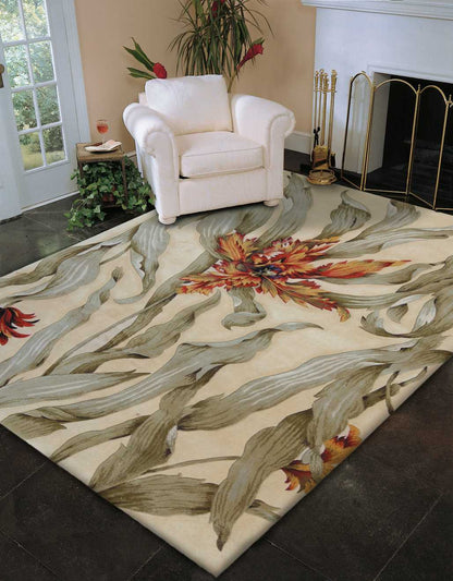 Nourison Home Tropics  Ivory  Contemporary