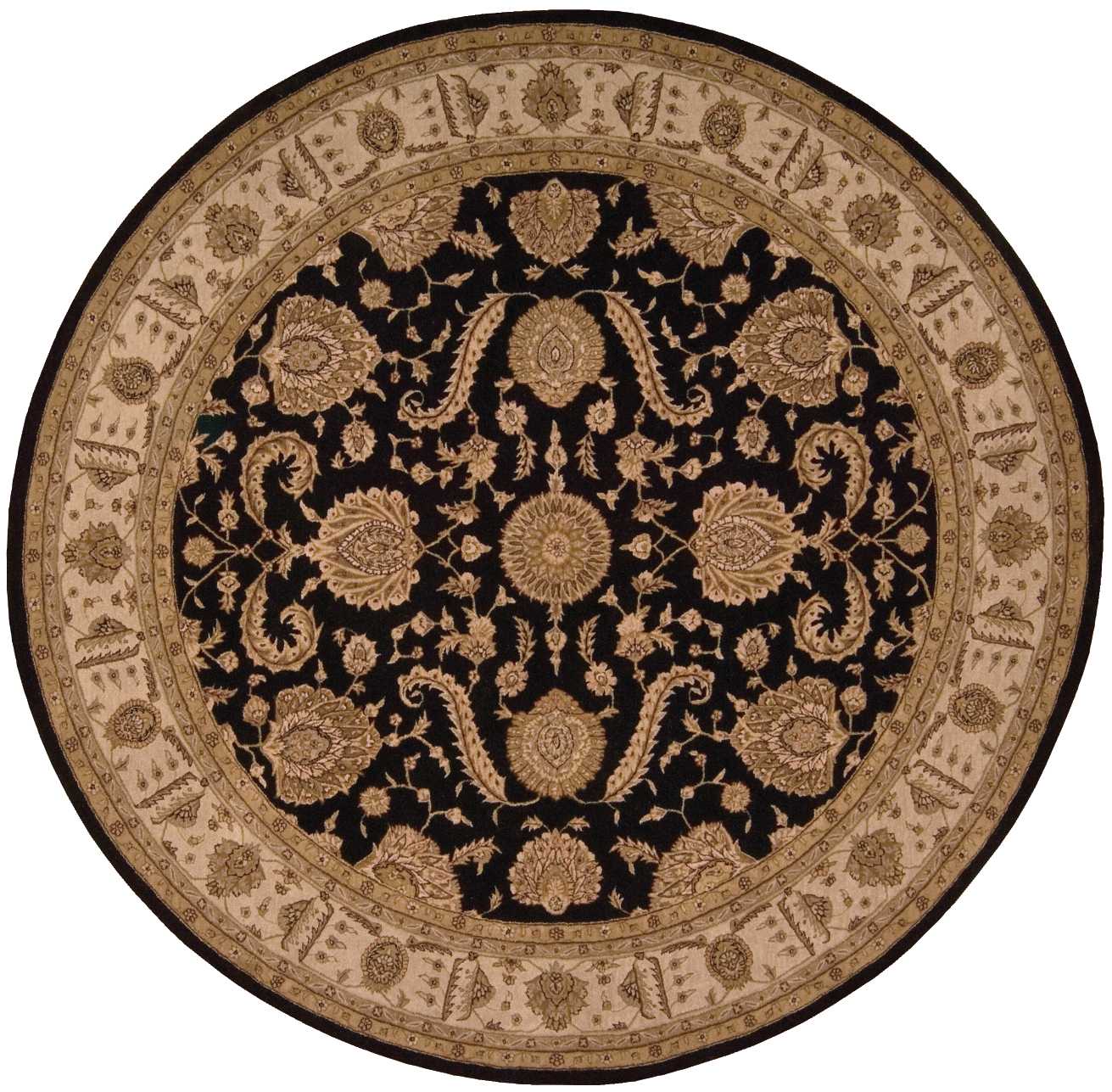 Nourison Home Heritage Hall HE19 Black Traditional Tufted Rug