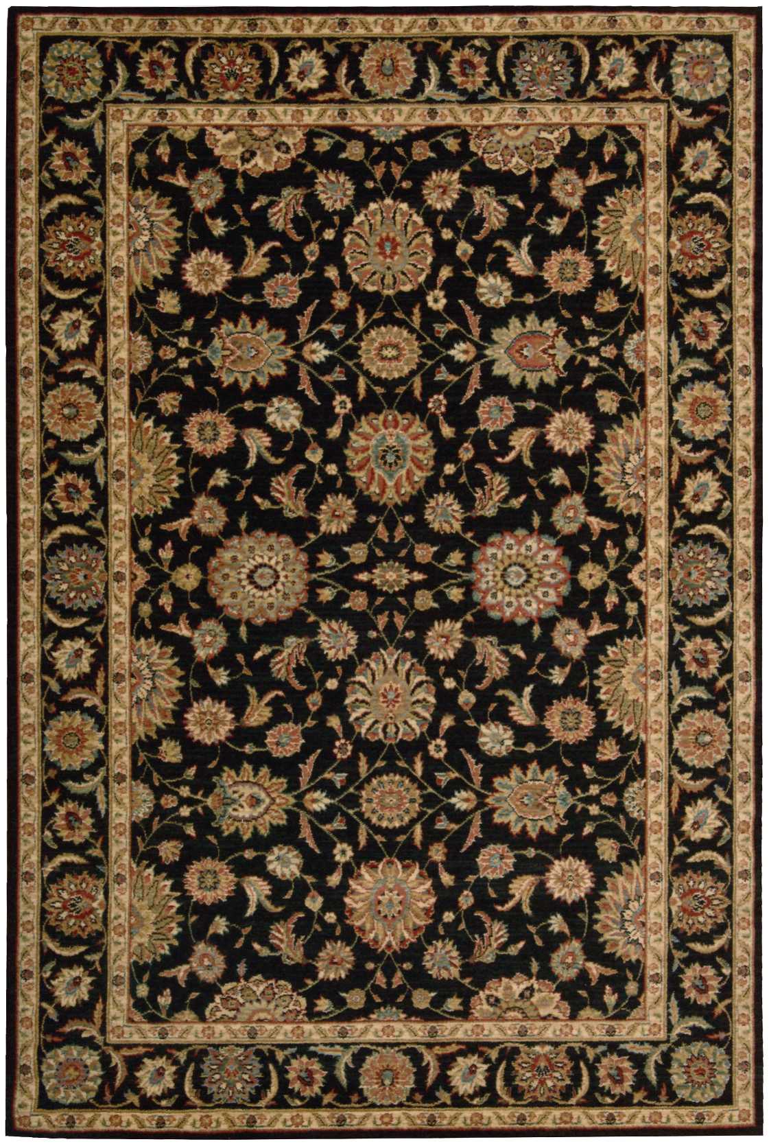 Nourison Home Living Treasures LI05 Black Traditional Loom-woven Rug