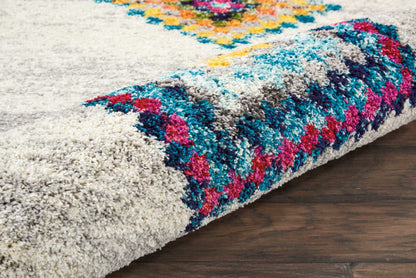 Nourison Home Nomad  Cream Grey  Transitional