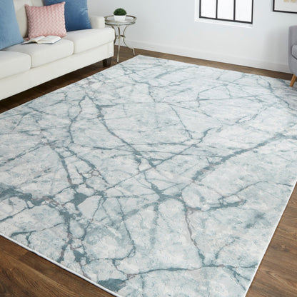 Feizy Atwell 3282F Aqua Transitional/Industrial Machine Woven Rug - Rugs - Feizy - Atlanta Designer Rugs