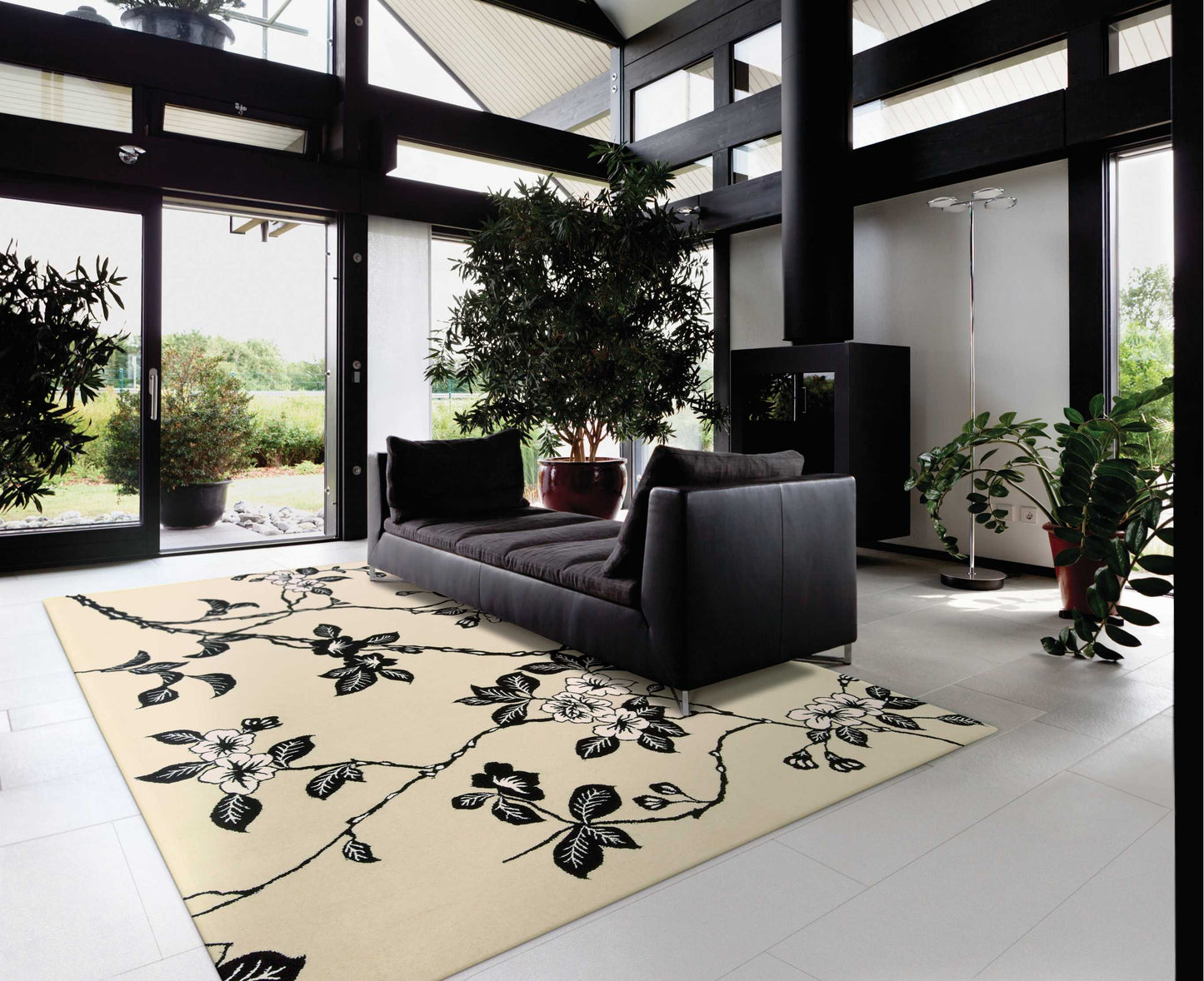 Nourison Home Modern Elegance  Black White  Transitional