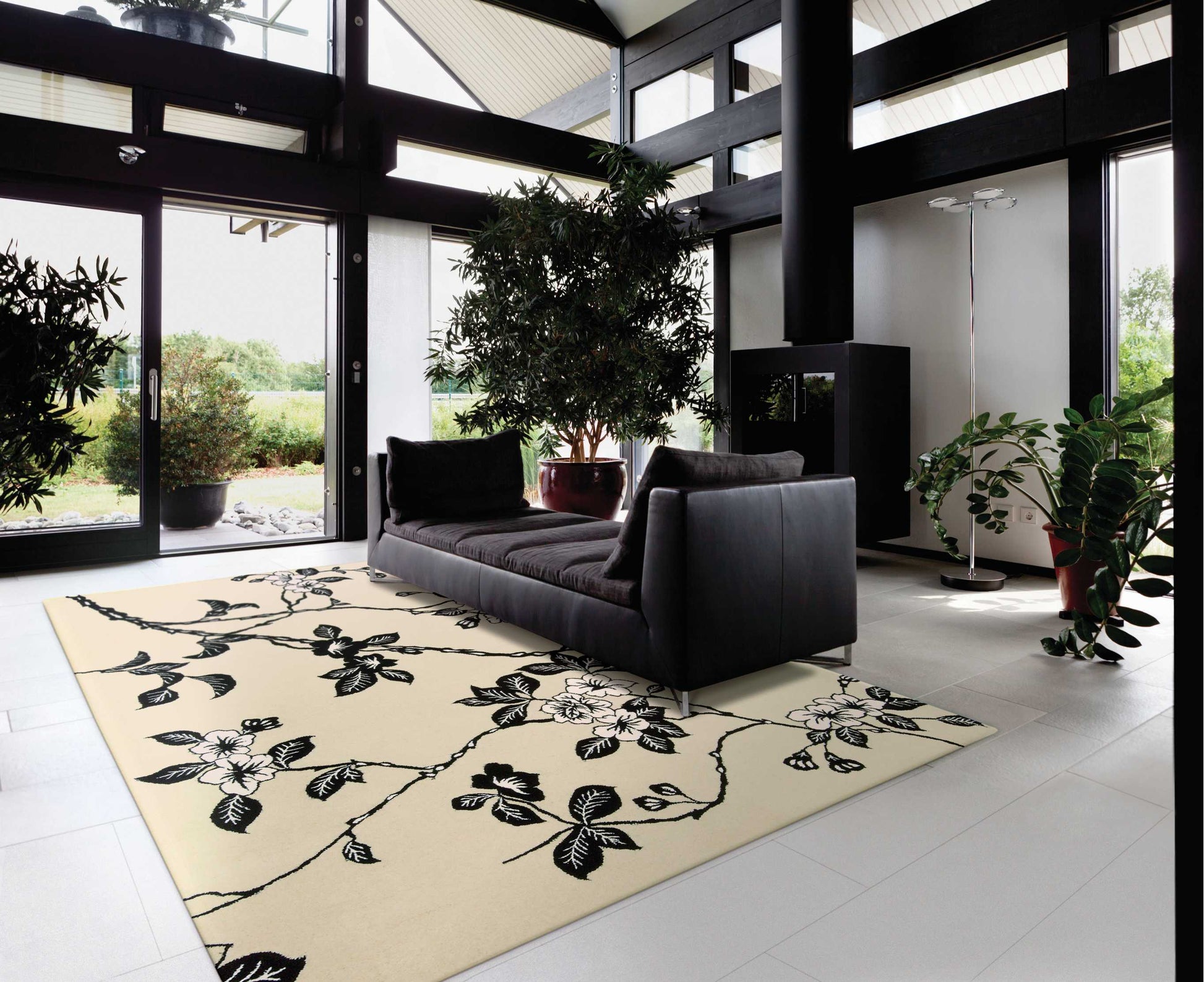Nourison Home Modern Elegance  Black White  Transitional