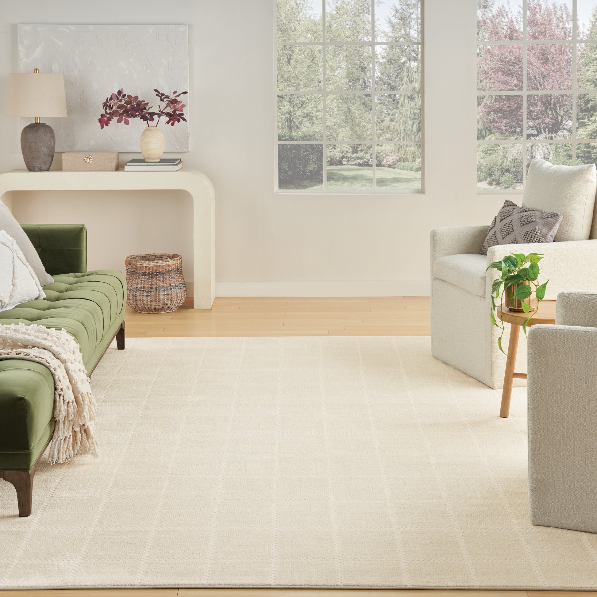 Nourison Home Serenity Home  Ivory Cream  Contemporary