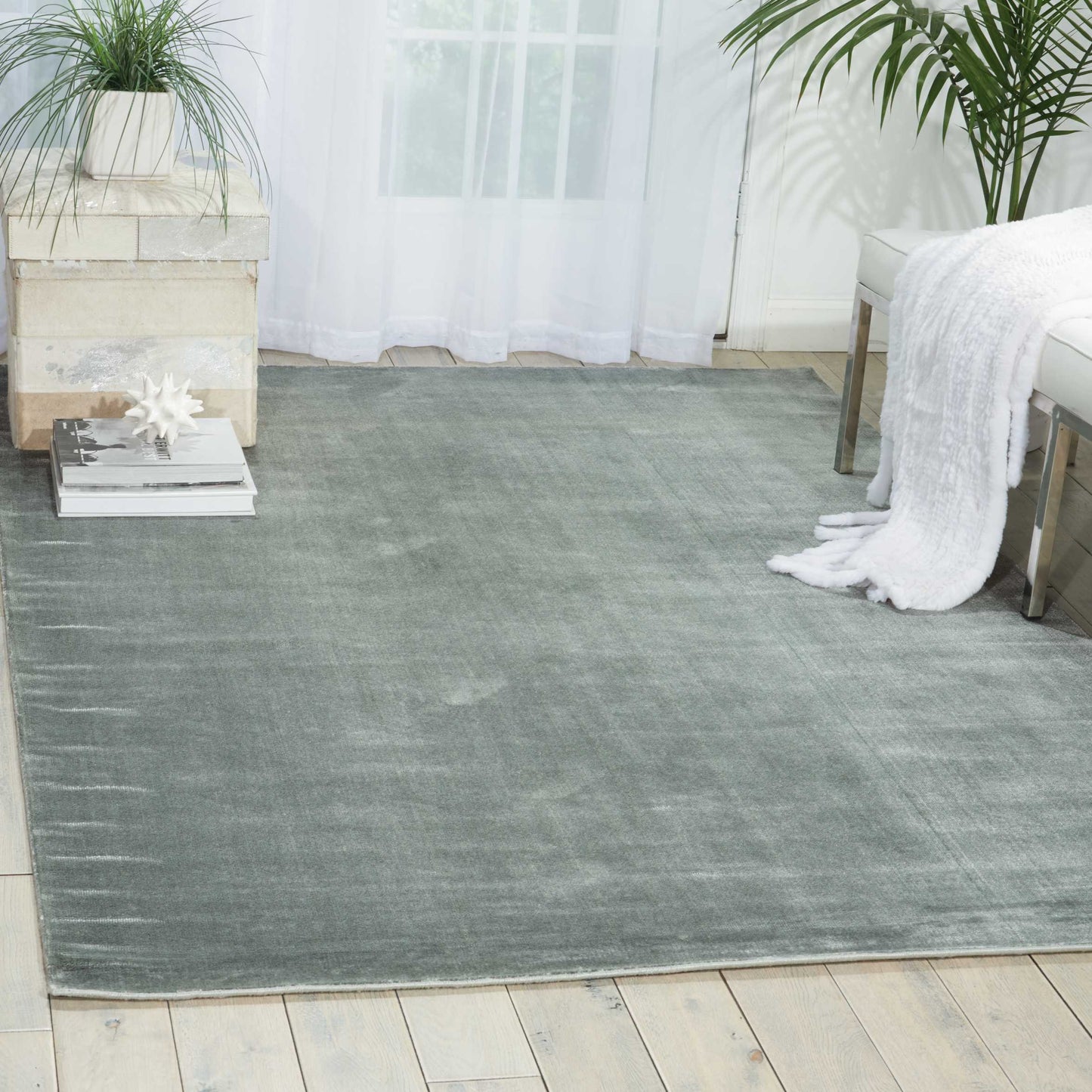 Nourison Home Starlight  Pewter  Contemporary